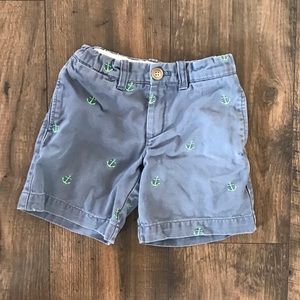 J. Crew Crewcut blue shorts with green anchors